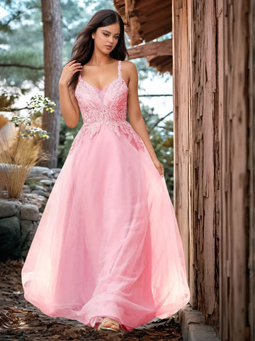 Pretty Hot Fix Sparkly Crystal Embroidery Prom Dress