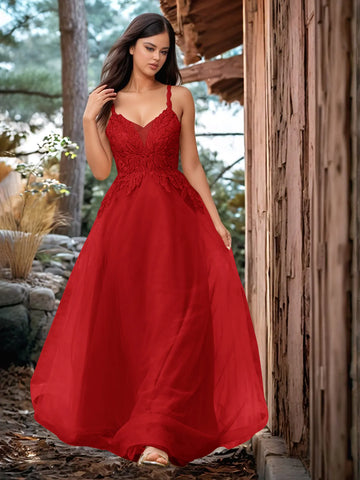 Pretty Hot Fix Sparkly Crystal Embroidery Prom Dress
