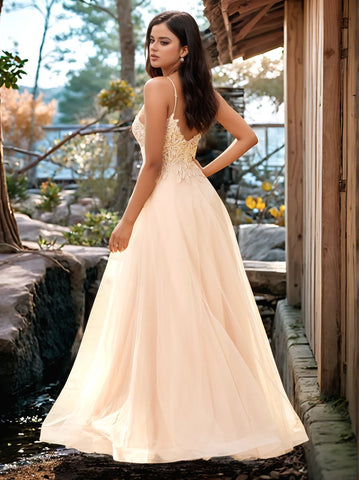 Pretty Hot Fix Sparkly Crystal Embroidery Prom Dress