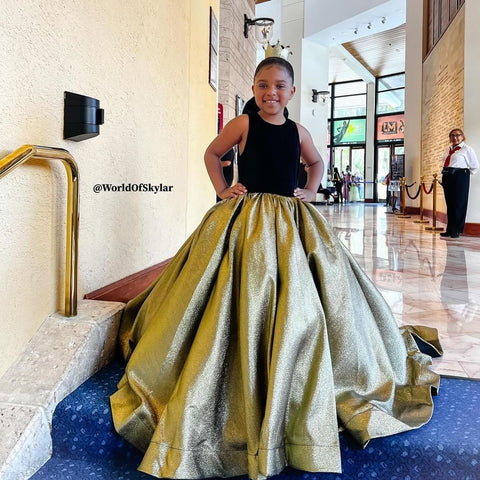 Ball-Gown/Princess Jacquard Velvet Sweep Train Black Dress (2003227667)