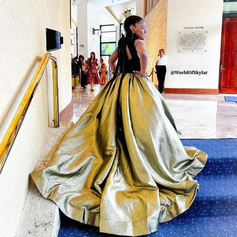 Ball-Gown/Princess Jacquard Velvet Sweep Train Black Dress (2003227667)