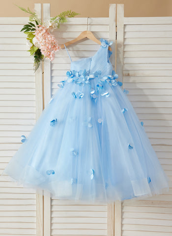 Ball-Gown/Princess Tulle Floor-length Flower Girl Dress
