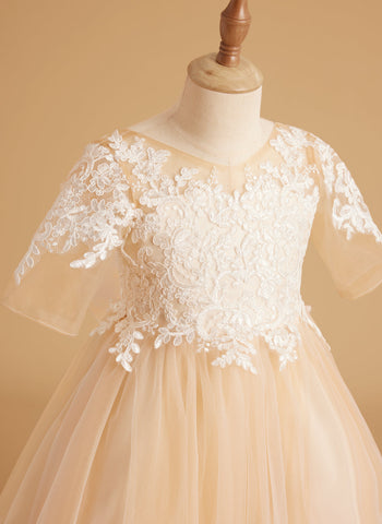 Princess Ball Gown for Girls with Lace Details