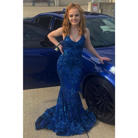 Vestido de fiesta de sirena burdeos con tirantes finos y apliques de lentejuelas para chica negra 