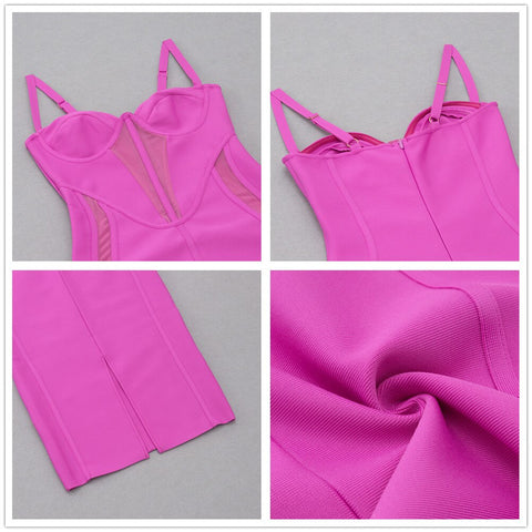 Mesh Patchwork Clothes Club Party Evening Dresses