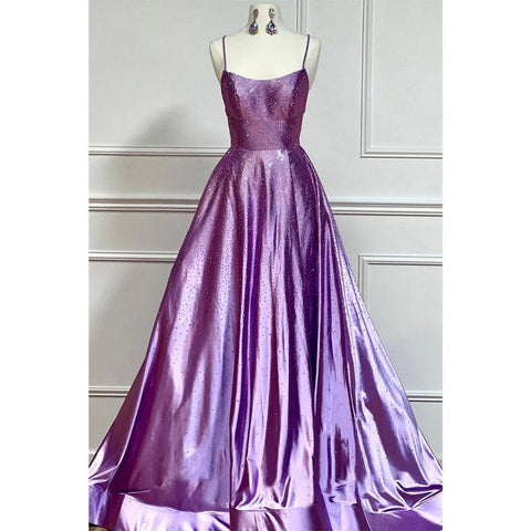 Robe de bal scintillante à bretelles spaghetti et perles pour femme 