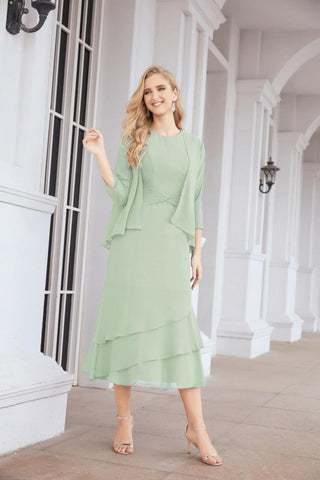 Sunnderly Two-Piece A-line Mother of The Bride Dress Formal Party Gown Dress SY28072