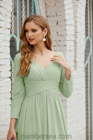 Robe de demoiselle d'honneur Baoleely en mousseline de soie, robe de soirée formelle, 28016