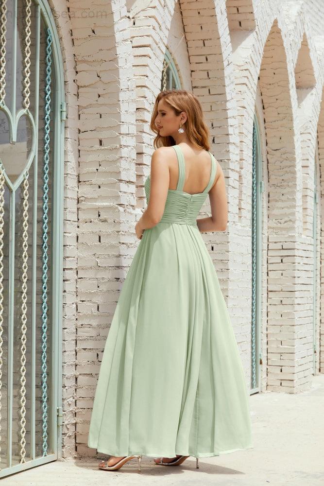 Halter Bridesmaid Dresses Formal Cocktail Prom Gown 28015