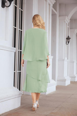 Sunnderly Two-Piece A-line Mother of The Bride Dress Formal Party Gown Dress SY28072