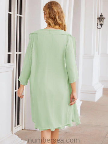 Sunnderly Mother of The Bride Dresses Prom Dress Casual Pleated Dress  SY28065