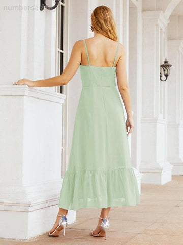 Baoleely Blackless Strap Bridesmaid Dress Ankle Length 28028