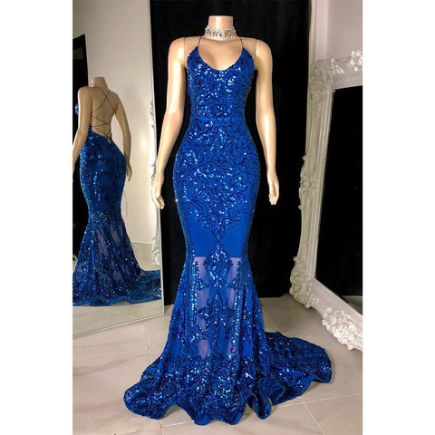 Vestido de fiesta de sirena burdeos con tirantes finos y apliques de lentejuelas para chica negra 