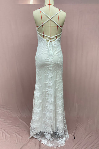 Vestidos de noche sexys de color liso con espalda descubierta, escote en V y patchwork (3 colores) 