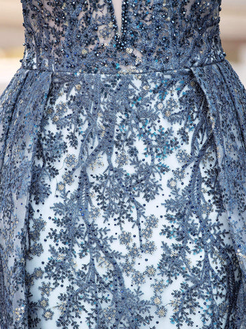 Vestidos de noche formales de moda Baoleely, corte sirena/trompeta, escote en V, manga larga, hasta el suelo, para baile de graduación. 