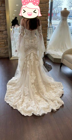 Robe de mariée féerique neuve de haute qualité, brodée de dentelle sirène Y4406