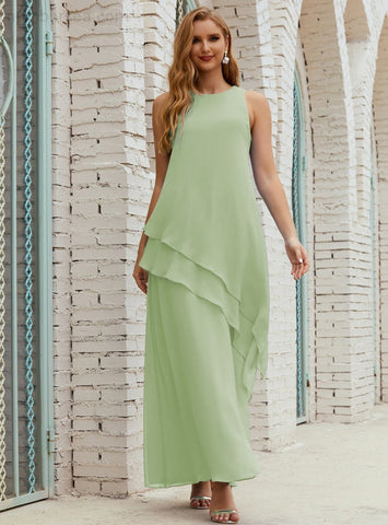 Robe longue en mousseline grande taille pour la mère de la mariée, robe de demoiselle d'honneur de bal de fin d'année SY28019