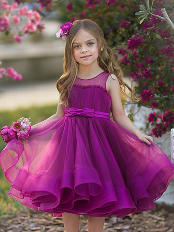 Ball-Gown/Princess Tulle Knee-length Flower Girl Dress