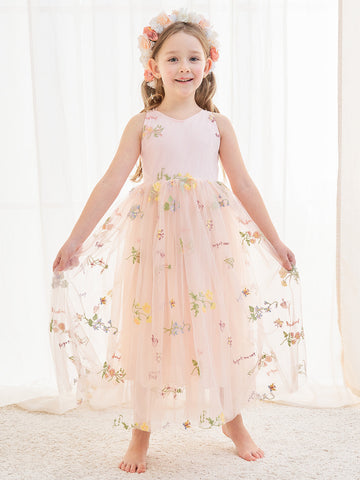 A-line Tulle Ankle-length Pink Dress (2003227599)