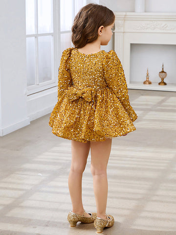 Ball-Gown/Princess Sequins Short/Mini Baby Girl Dress