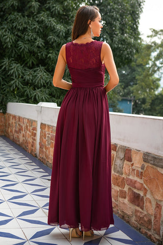 Long V-neck Bridesmaid Dress
