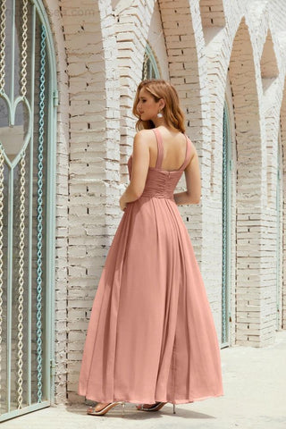 Vestidos de dama de honor con cuello halter, vestido formal de cóctel o de fiesta 28015 
