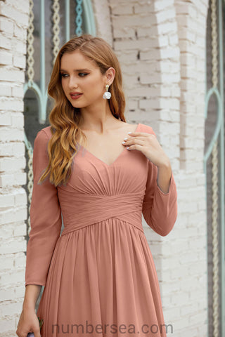 Robe de demoiselle d'honneur Baoleely en mousseline de soie, robe de soirée formelle, 28016