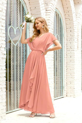 Robe de soirée longue Baoleely pour mère de la mariée, grande taille, col en V, longueur au sol, pour invitée de mariage, 28020