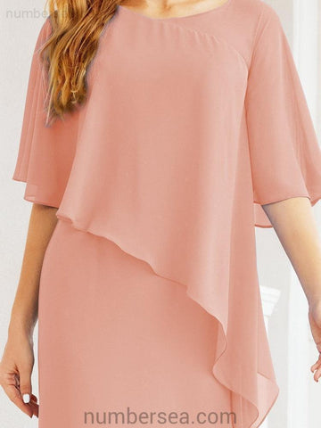 Vestido largo de fiesta formal Sunderly para la madre de la novia con capa de volantes SY28026