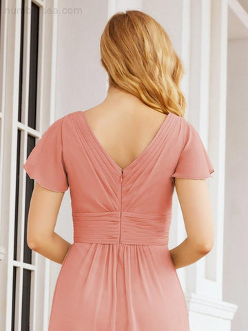 Baoleely Formal Prom Gowns for Mother of The Bride Cap Sleeves Bridesmaid Dress 28047