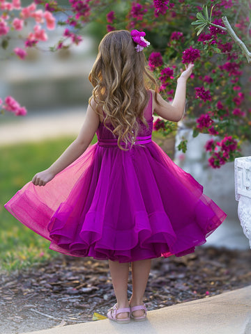 Ball-Gown/Princess Tulle Knee-length Flower Girl Dress