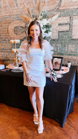 Vestido blanco para baile de bienvenida Vestido blanco de fiesta Y2277