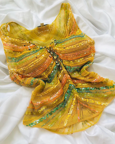 Precioso vestido de fiesta de dos piezas con escote en V, lentejuelas y gasa, modelo Y8299