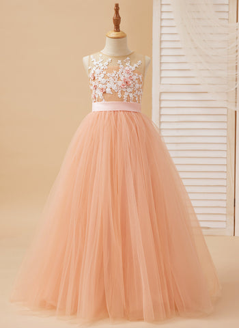 Ball-Gown/Princess Tulle Floor-length Dress