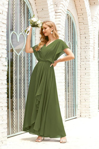 Robe de soirée longue Baoleely pour mère de la mariée, grande taille, col en V, longueur au sol, pour invitée de mariage, 28020