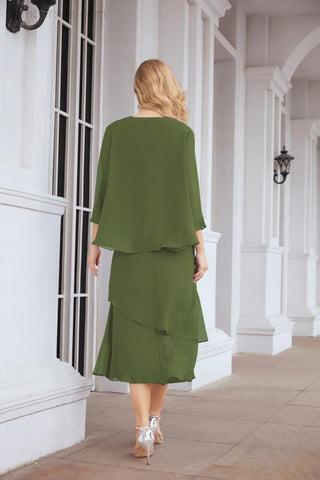 Sunnderly Two-Piece A-line Mother of The Bride Dress Formal Party Gown Dress SY28072