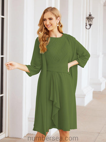 Sunnderly Mother of The Bride Dresses Prom Dress Casual Pleated Dress  SY28065