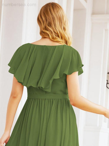 Robes de demoiselle d'honneur à manches flottantes, robes de soirée formelles, robes de bal 28044 