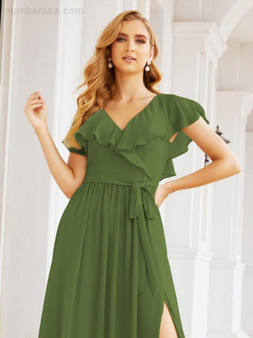 Robes de demoiselle d'honneur à manches flottantes, robes de soirée formelles, robes de bal 28044 