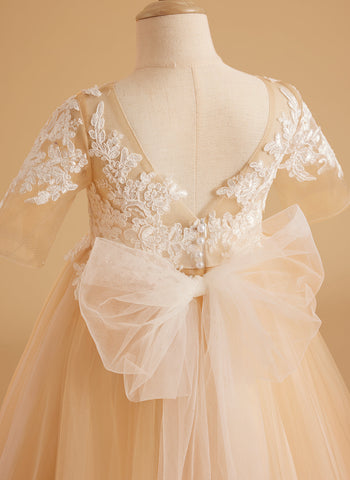 Princess Ball Gown for Girls with Lace Details