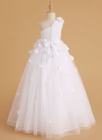 Ball-Gown/Princess Tulle Floor-length Flower Girl Dress