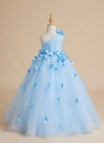 Ball-Gown/Princess Tulle Floor-length Flower Girl Dress