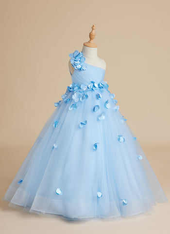 Ball-Gown/Princess Tulle Floor-length Flower Girl Dress