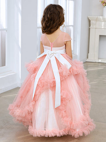 Ball-Gown/Princess Tulle Floor-length Flower Girl Dress