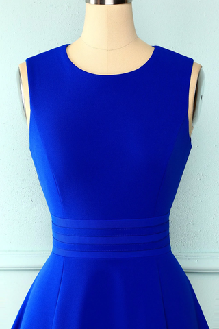 Robe courte bleu roi ravissante pour le bal de fin d'année (8e année) Y672