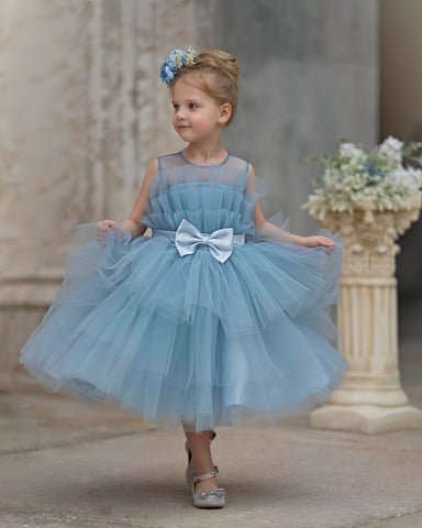 Ball-Gown/Princess Tulle Knee-length Flower Girl Dress
