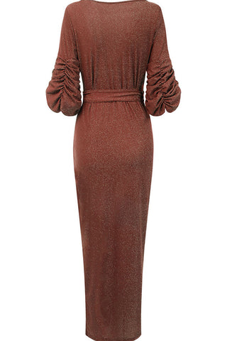 Vestidos de noche sexys con escote en V y diseño patchwork liso (3 colores) 