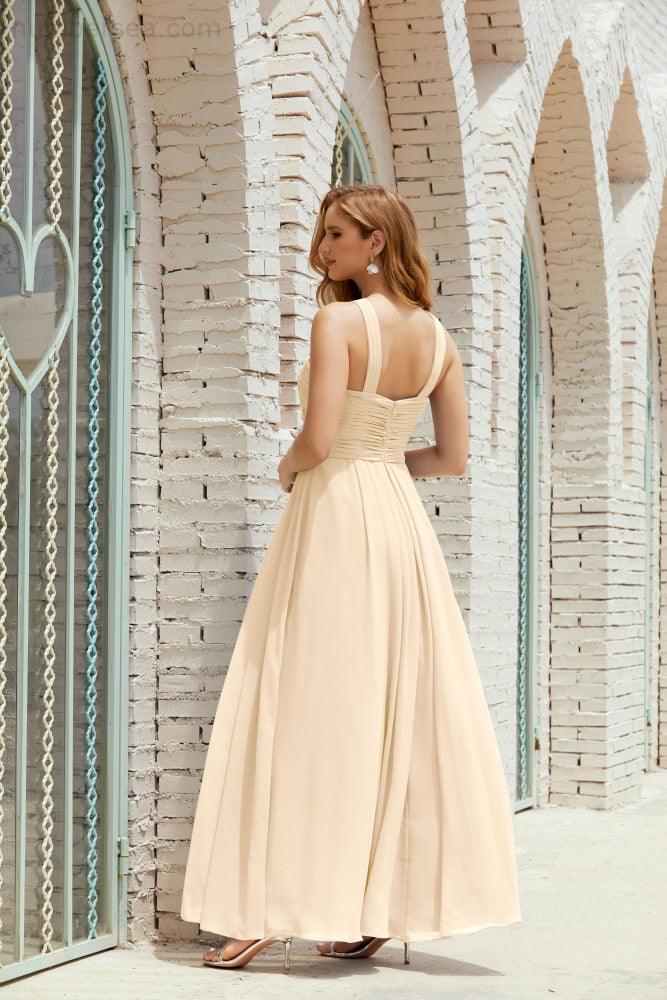 Halter Bridesmaid Dresses Formal Cocktail Prom Gown 28015