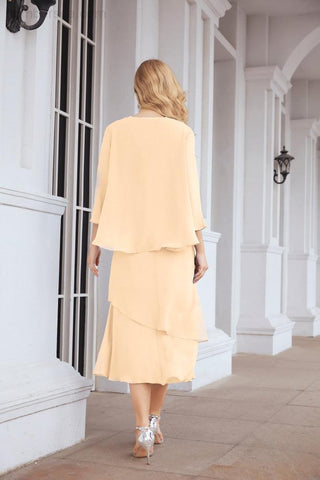 Sunnderly Two-Piece A-line Mother of The Bride Dress Formal Party Gown Dress SY28072