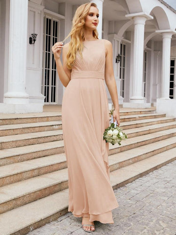 Baoleely Bridesmaid Dresses for Wedding Ruffles Long Formal Prom Gowns 28039